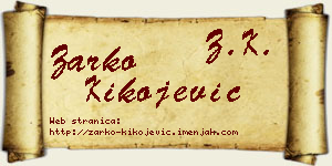 Žarko Kikojević vizit kartica